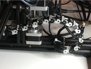 cr-10s-Achse Kabel-schleppketten mit Zugentlastung Anpassung 3d Drucker Zubehör 3d print model - Mito3D