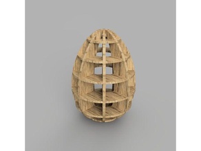 uovo di pasqua i puzzle easteregg orientale osterei ostern legno strumenti lavorazione del 3d print model - Mito3D