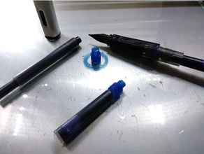 lamy pelikan de tinta do cartucho adaptador 3d a impressora os acessórios caligraphy caneta 3d print model - Mito3D