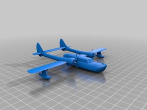 sea duck Flugzeug 3d print model - Mito3D