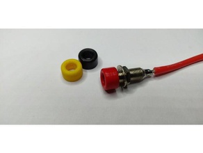 bananaplug ring electronics 4mm banana jack plug connector socket 3d print model - Mito3D