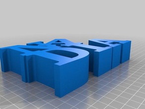 n dia - Wort kundengebundene 3d print model - Mito3D
