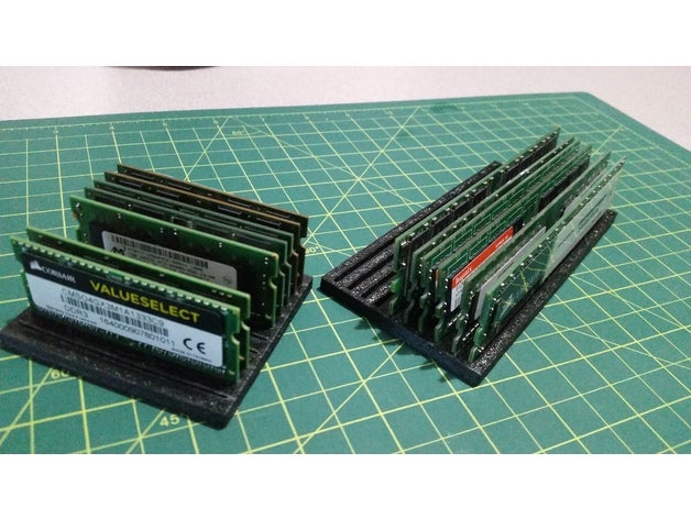 simples laptop desktop ram bandejas de armazenamento computador memória 3D print model - Mito3D