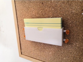flash card holder thumbtack-able cork board falsh pin revision thumbtack 3d print model - Mito3D