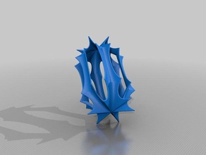 experimental rock sockets jewelry 3d fractal 3d print model - Mito3D