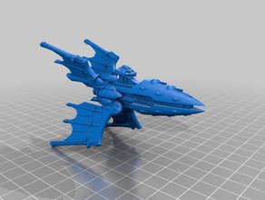 eldar void stalker savaş filosu Gotik battleship ATI sermaye gemi alanı 3d print model - Mito3D