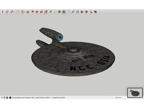 uss kelvin nave espacial 3d impressão enterprise 3d print model - Mito3D