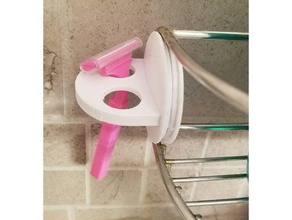 simplehuman shower caddy toothbrush holder blanks 3d print model - Mito3D