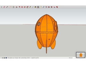 wallace rocketship 3d printing film movie space spaceship 3d print model - Mito3D