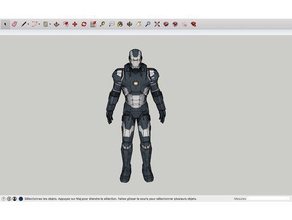 war machine iron man 3d printing avengers endgame marvel 3d print model - Mito3D