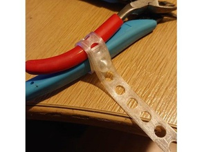hoop de cravate simple rangé tpu les gadgets la gestion des câbles attache câble crochet boucle bien 3d print model - Mito3D