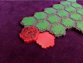 heroscape textured lava tile games customized terrain 3d print model - Mito3D