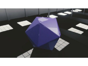 d20 modèle 20 faces des dés de l'icosaèdre les jouets jeux vide le mdn 3d print model - Mito3D