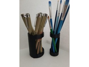 paint brush holder art tools paintbrush stand 3d print model - Mito3D