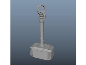 çekiç mjolnir thor sanat 3dmodel <url> zincir komik kolu marvel prop hammer 3d print model - Mito3D