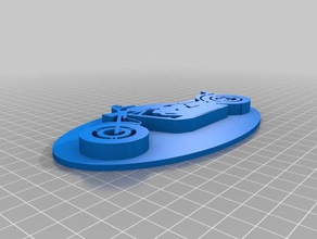 moto harley oval 3d impressão 3d print model - Mito3D