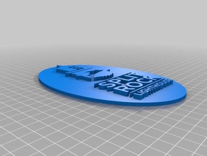 split rock farol logotipo oval 3d impressão 3d print model - Mito3D