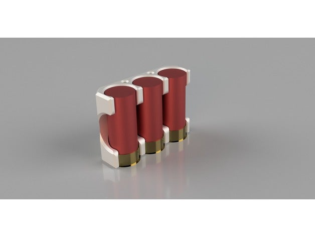 12ga 3 shell holder 12gauge shotgun 3D print model - Mito3D