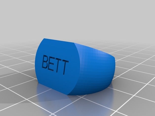 bett anel anéis personalizado 3D print model - Mito3D