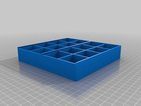160x160 box double lid organization customized 3d print model - Mito3D