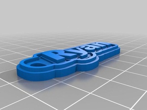 ryan key keychains customized 3d print model - Mito3D