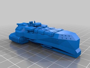 battleship veículos nave espacial 3d print model - Mito3D