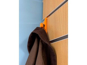 slat wall coat hook office hanger 3d print model - Mito3D