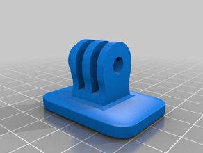 simple gopro stand de la caméra support montage 3d print model - Mito3D