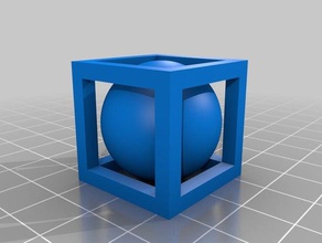 captive sphere trapped 3d print model - Mito3D