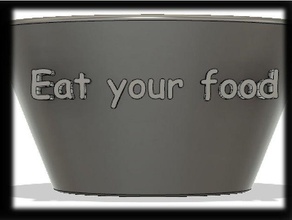 bowl kitchen dining food 3d print model - Mito3D