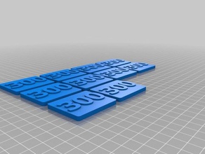 300 işaretler logoları özelleştirilmiş 3d print model - Mito3D