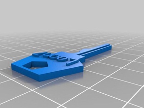 meine angepasste Haus Vorhängeschloss-Taste kundengebundene 3d print model - Mito3D