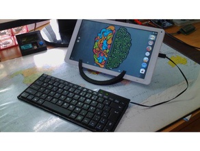 10 inch tablet keyboard holder 3d print model - Mito3D