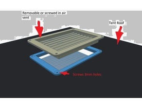 pasif soğutma odası havalandırma sızıntı çadır ışık yok diy kutu büyümek kapalı bahçe 3d print model - Mito3D