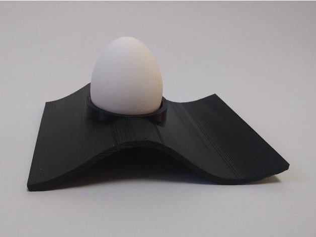 Eierbecher wave Küche Essen Ostern Ost-Eierbecher easter egg ei-cup ei-Halter 3D print model - Mito3D