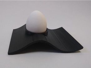 egg cup wave kitchen dining easter eastern cups egg-cup holder 3d print model - Mito3D
