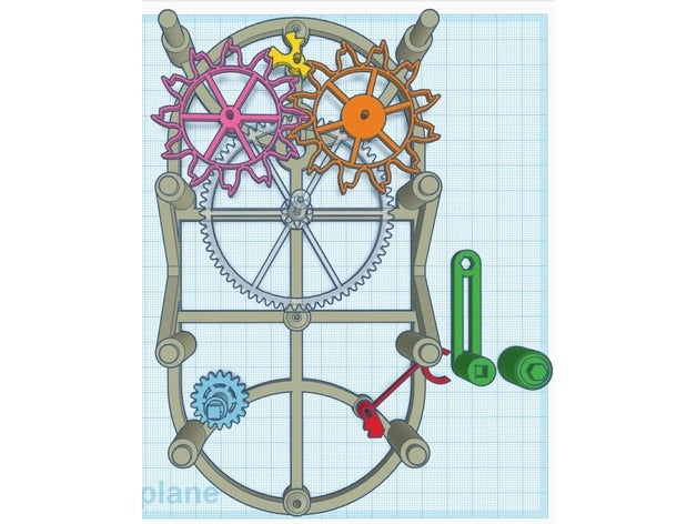 doppio orologio ulysse remix meccanica giocattoli 3D print model - Mito3D