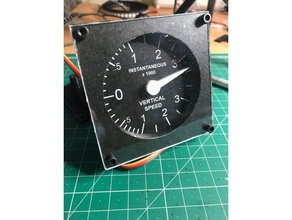reloj velocidad verticale hobby della cabina di guida misuratore simulacion aerea simvim xplane 3d print model - Mito3D