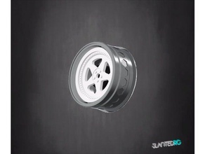 1-10 rc wheel design 5 vehicles car drift wheels slantedrc 3d print model - Mito3D