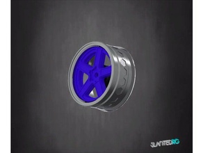 1-10 rc wheel design 6 vehicles car drift wheels slantedrc 3d print model - Mito3D