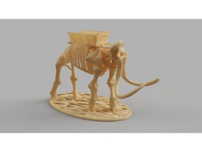 la guerra esqueleto de mamut los juguetes juegos el elefante fantasía reyes mammouth góndola prop wargaming warhammer fantasy 3d print model - Mito3D