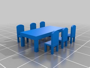 props table chairs 3d printing dnd 3d print model - Mito3D