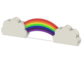 rainbow clouds sculptures 3d print model - Mito3D