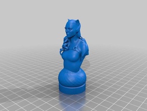 dc catwoman de ajedrez 3d impresión 3d print model - Mito3D