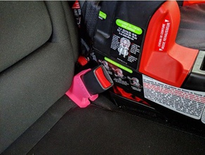 buckle-up seat belt buckle holder automotive backseat booster seatbelt 3d print model - Mito3D