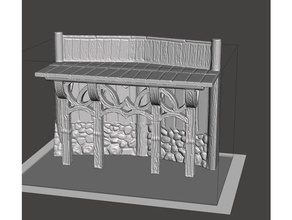 wall section dnd prop fortification scatter terrain wargame wargames wargaming 3d print model - Mito3D