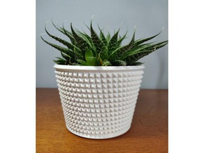 knurled succulent pot decor 3d printer printing autodesk fusion 360 creality ender 3 knurling madewithfusion360 nsfw succulents vase 3d print model - Mito3D