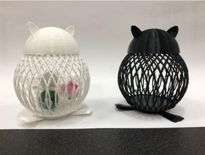 mesh cat container animals 3d print model - Mito3D
