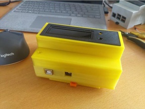 arduino din case electronics uno lcd display 3d print model - Mito3D