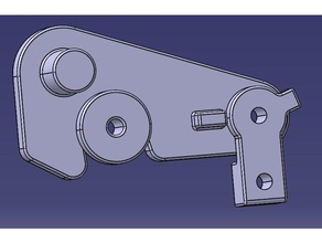 serrure de porte robuste version ménage fournitures curseur doorlock schieberiegel trriegel trschieber 3d print model - Mito3D